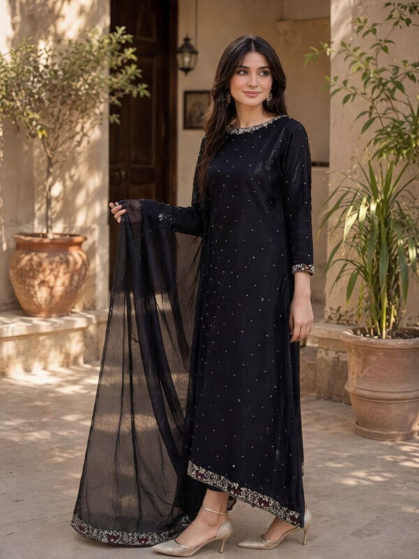 MAAYA - 3 Piece Pure Raw Silk Frock