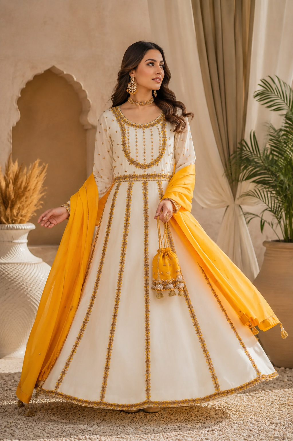 HADAR- 3 Piece Kallidar Frock - alternate view