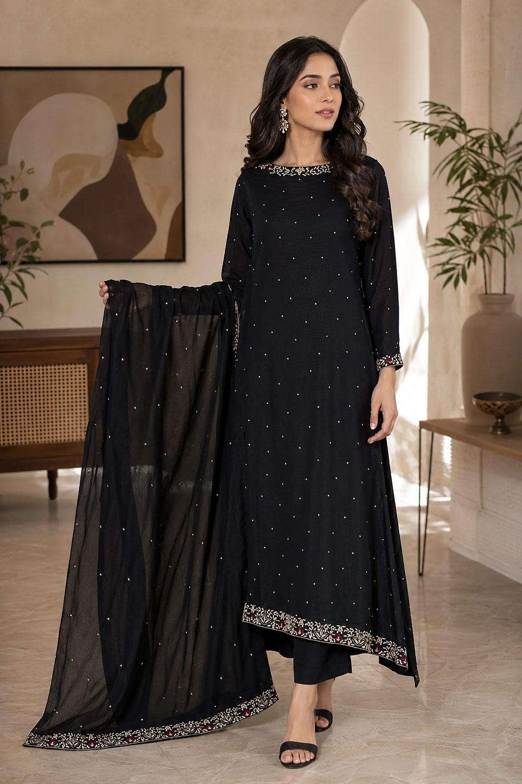 MAAYA - 3 Piece Pure Raw Silk Frock