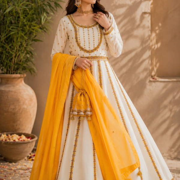 HADAR- 3 Piece Kallidar Frock - View 1