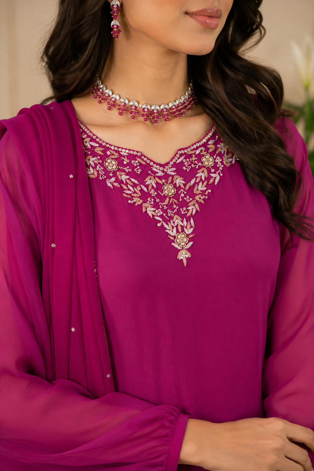 MAHRU - 3 Piece Pure Chiffon 60gm - alternate view