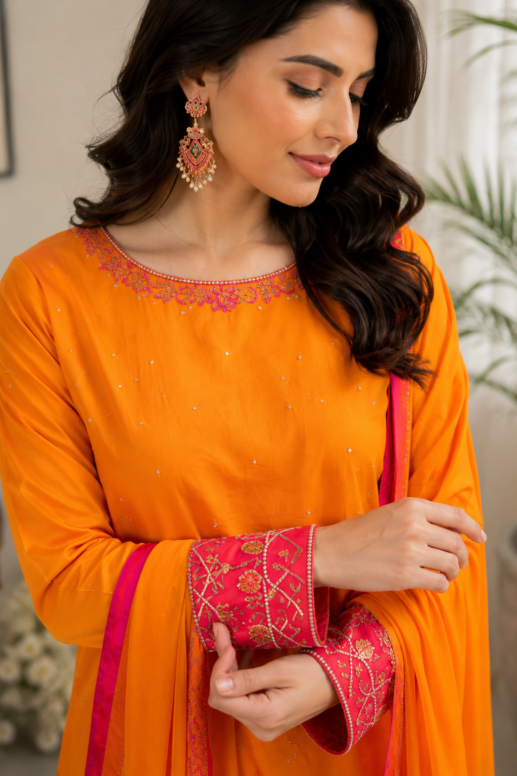 GULMOHAR - 3 Piece Pure Raw Silk - alternate view